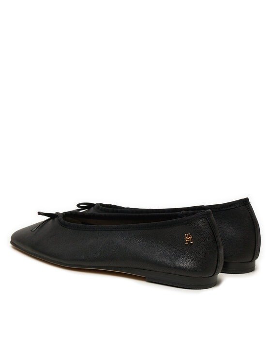 Tommy Hilfiger Tommy Hilfiger Baleríny Soft Leather FW0FW08355 Černá