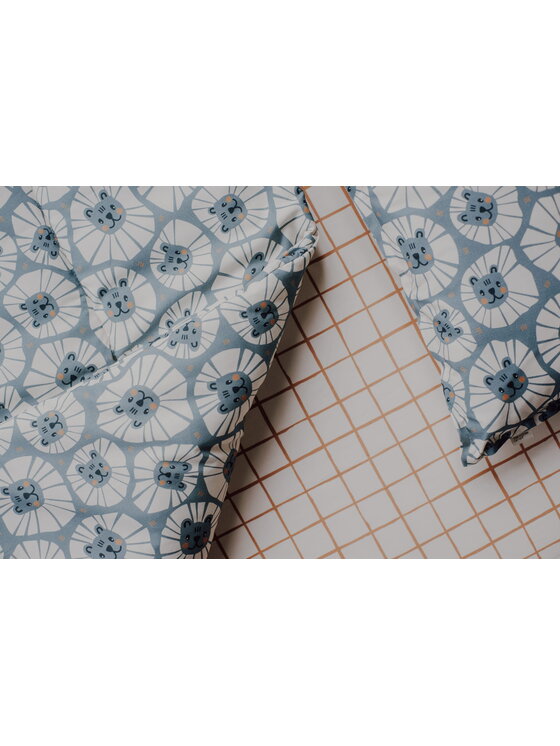 Malomi Malomi Komplet pościeli bedding_set_denim_lions Niebieski