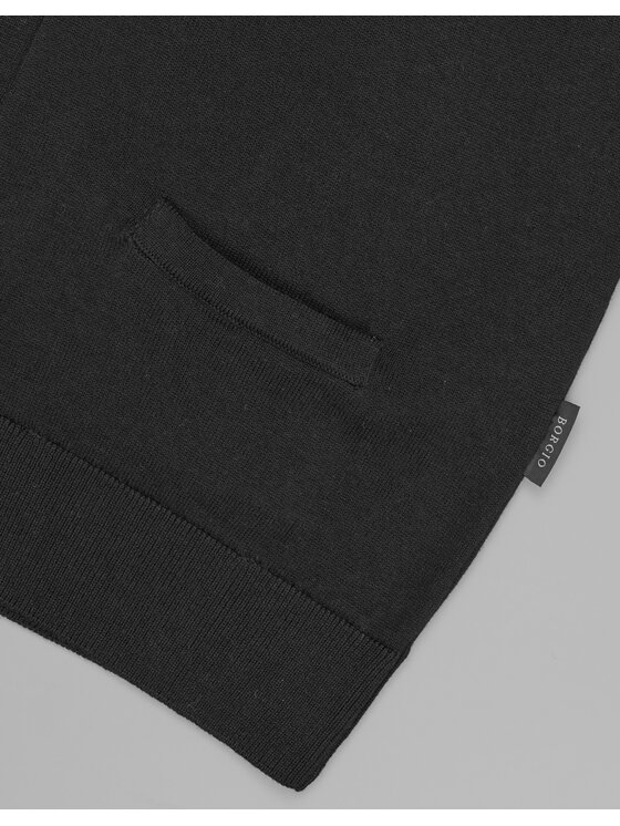 Borgio Borgio Kardigan cardano Czarny Classic Fit