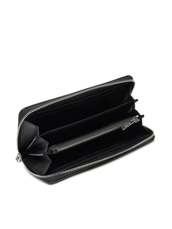Calvin Klein Calvin Klein Duży Portfel Damski Ck Daily Large Zip Around_Tex K60K612960 Czarny