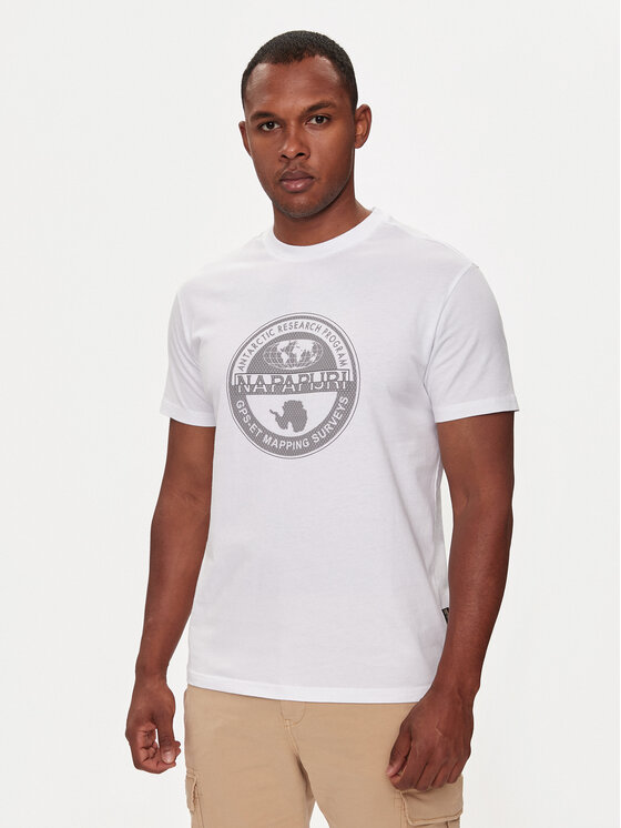 Napapijri Napapijri T-shirt S-Bollo NP0A4I3C Bijela Regular Fit