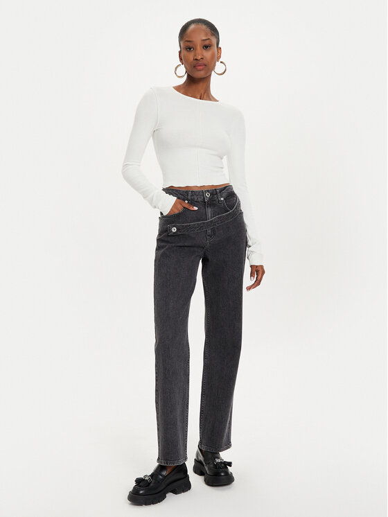 Karl Lagerfeld Jeans Karl Lagerfeld Jeans Traperice 245J1112 Siva Straight Fit