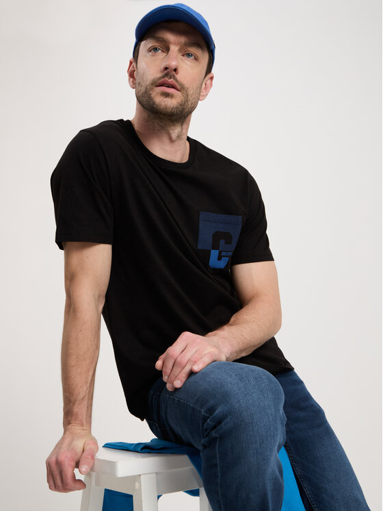 Cross Jeans Cross Jeans T-Shirt 16015-020 Czarny Regular Fit