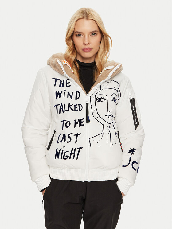 Skijacke Rossignol, Größe S Weiß Yety Fleecy Bomber Jkt RLNWJ36
