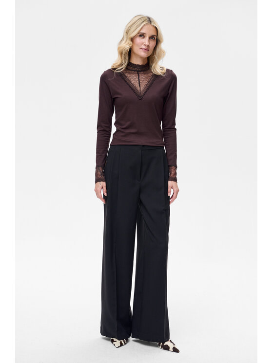blue shadow blue shadow Bluzka Oyana Brązowy Regular Fit