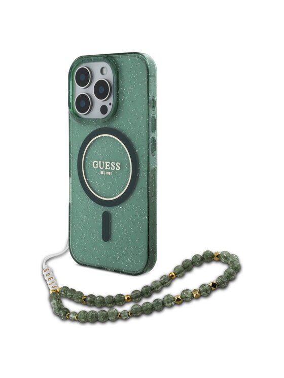Etui na telefon Guess, Zielone, Apple iPhone 16 Pro Max