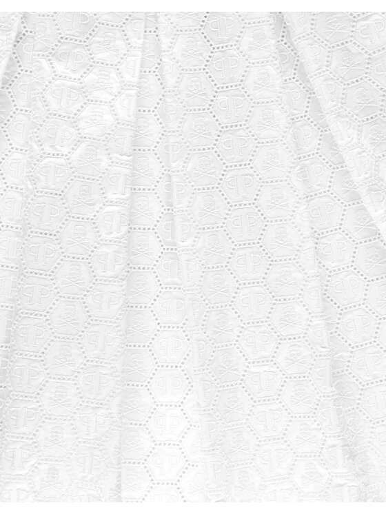 PHILIPP PLEIN PHILIPP PLEIN Sukienka codzienna 3873 Biały Basic Fit