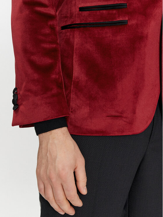 KARL LAGERFELD KARL LAGERFELD Marynarka 155270 541009 Czerwony Slim Fit