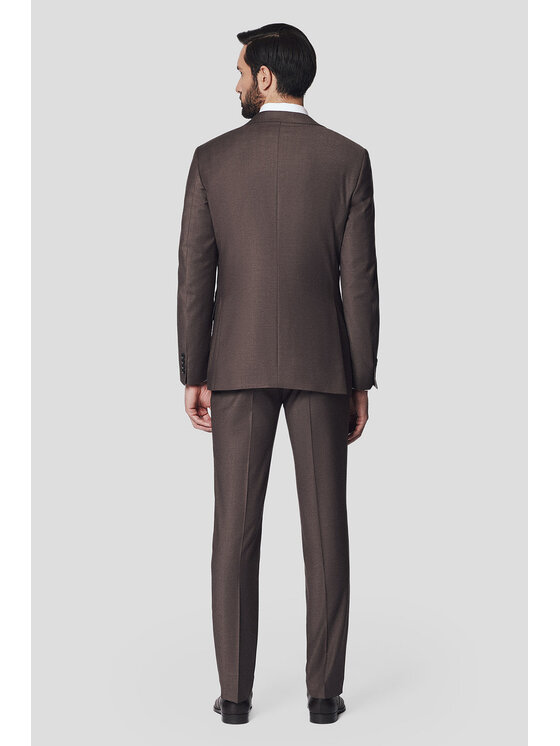 Lancerto Lancerto Garnitur Henderson GA073125000013 Brązowy Slim Fit
