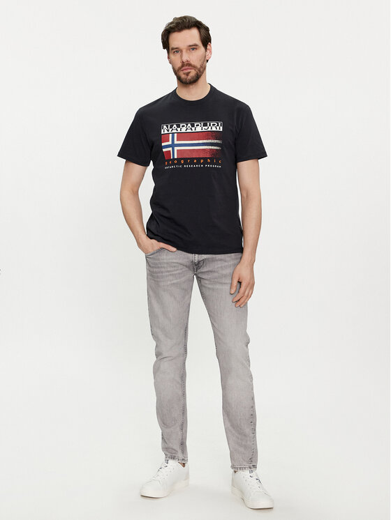 Napapijri Napapijri T-Shirt S-Kreis NP0A4HQR Czarny Regular Fit