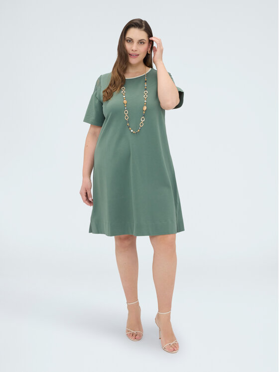 Fiorella Rubino Fiorella Rubino Vestito da giorno 7803L001220N025 Verde A-Line Fit
