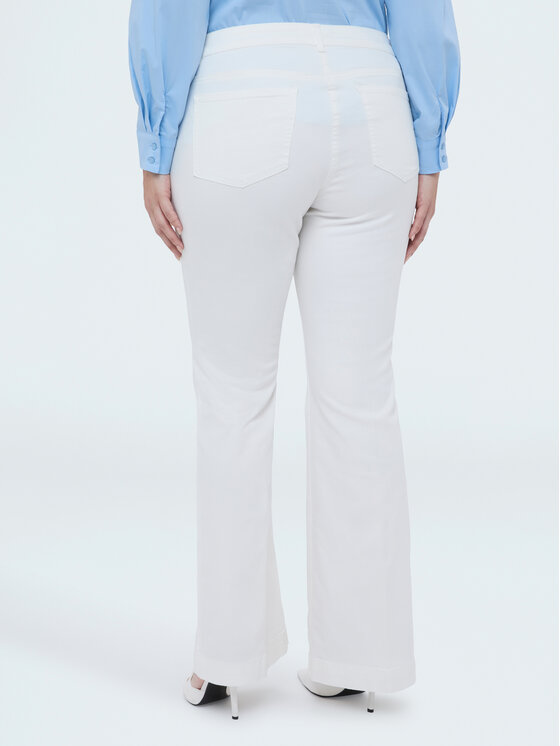 Fiorella Rubino Fiorella Rubino Pantaloni di tessuto P464T205184N011 Bianco Flare Fit