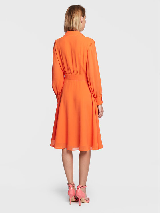 Fracomina Fracomina Košilové šaty FS23SD2003W41201 Oranžová Regular Fit