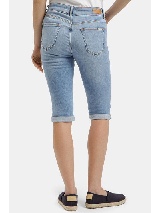 Cross Jeans Cross Jeans Szorty jeansowe P 457-038 Niebieski Slim Fit