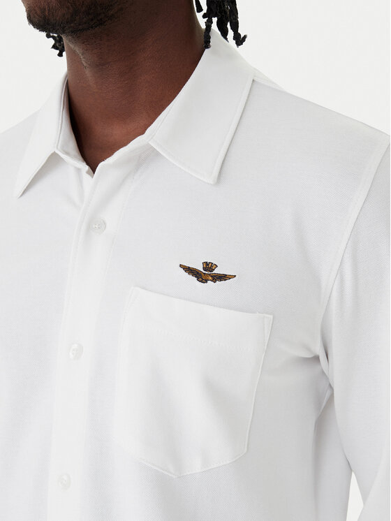 Aeronautica Militare Aeronautica Militare Krekls 261CA1313UP00408 Balts Regular Fit