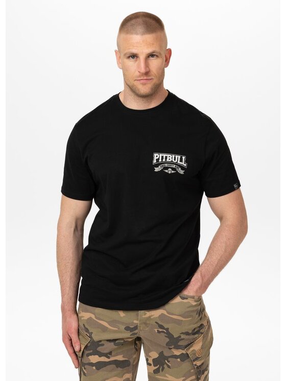 PITBULL PITBULL T-Shirt Koszulka męska TROUBLEMAKER S Czarny Regular Fit
