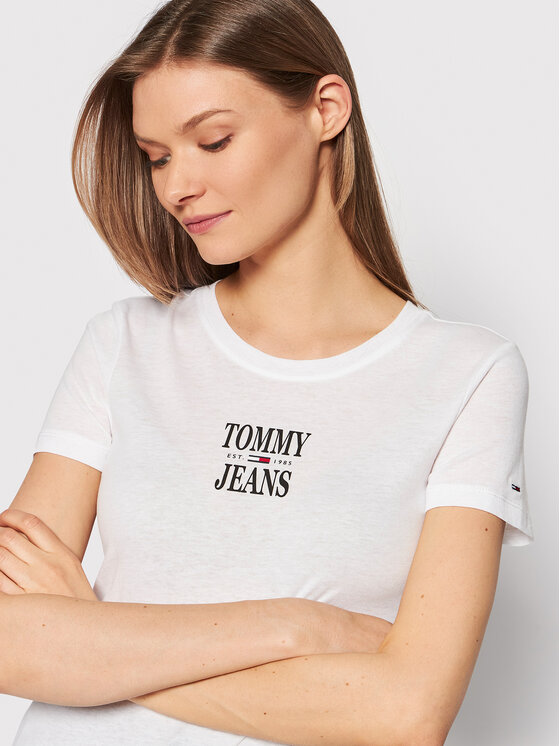 Tommy Jeans Tommy Jeans T-Shirt Essential DW0DW12829 Λευκό Slim Fit