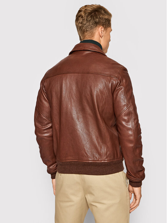 Blauer Blauer Кожено яке Andre 21WBLUL01186 005518 Кафяв Regular Fit