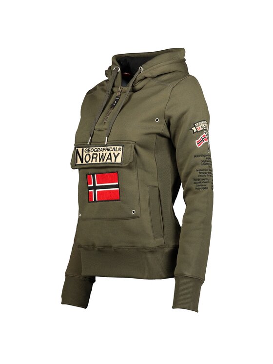 Geographical Norway Geographical Norway Bluza WW2491H/GN-Kaki Zielony Regular Fit