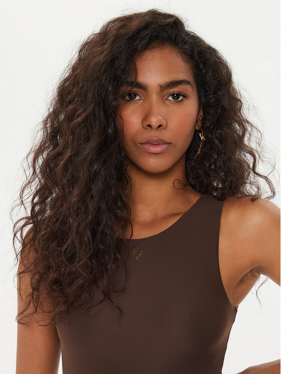 Guess Guess Hétköznapi ruha Kim W4YK0J KCDE0 Barna Bodycon Fit