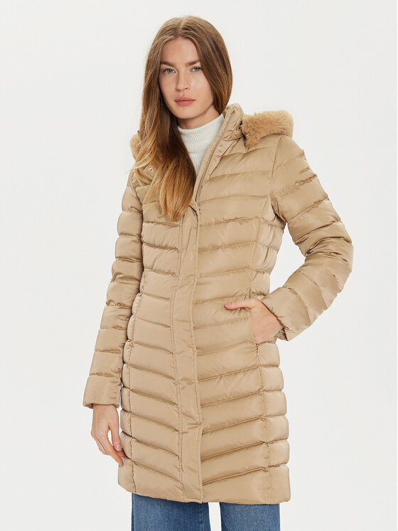 Geox Geox Μπουφάν πουπουλένιο Bettanie W4626H T3122 F5233 Μπεζ Regular Fit