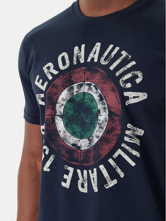 Aeronautica Militare Aeronautica Militare T-Shirt 261TS2538UJ00727 Granatowy Regular Fit