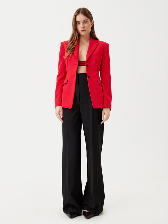 HUGO HUGO Auduma bikses Himia 50509253 Melns Wide Leg