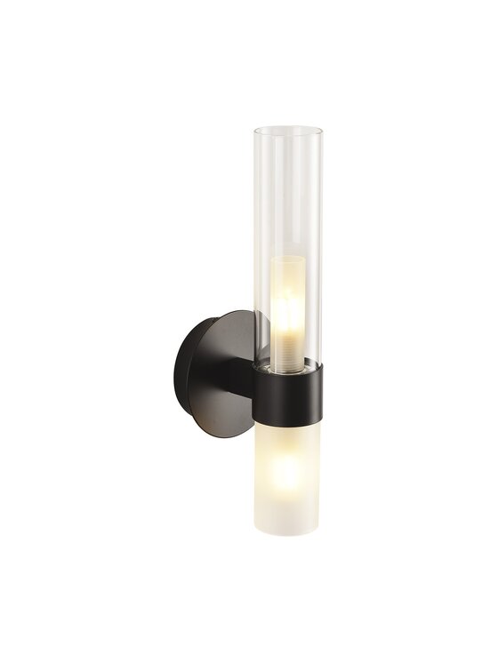 MIAhome MIAhome Lampa ścienna kinkiet CANDELA złota 31 cm Czarny