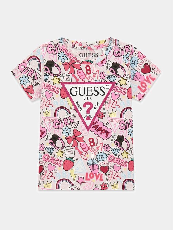 Guess Kids Guess Kids T-Shirt 183728 Kolorowy Classic Fit