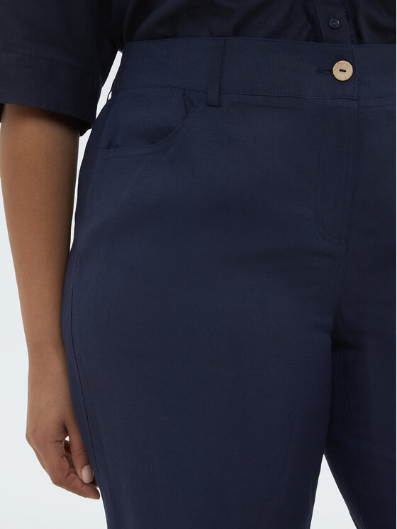 Fiorella Rubino Fiorella Rubino Pantaloni di tessuto P034T005264N0Z4 Blu Over Fit