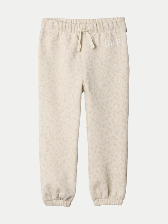Gap Teplákové nohavice 635490 Écru Regular Fit