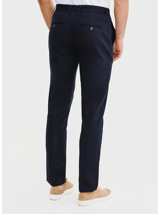 Pako Lorente Pako Lorente Spodnie materiałowe P25SF-WX-012 Granatowy Classic Fit