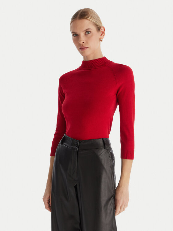 ACCESS FASHION ACCESS FASHION Rolák 54-8072 Červená Slim Fit