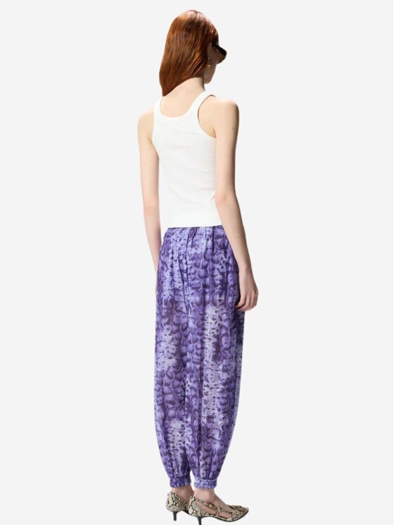 PINKO PINKO Top Canotta con ricamo e strass Biały Slim Fit