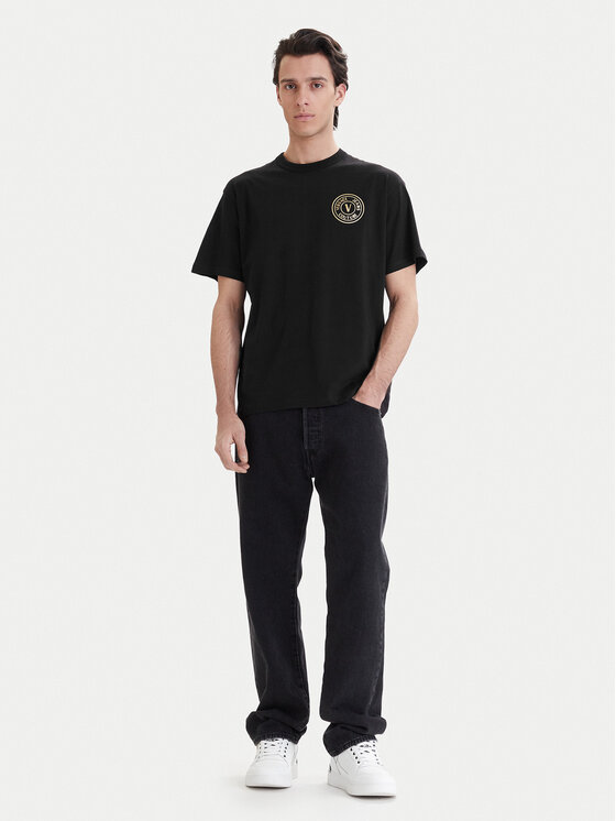 Versace Jeans Couture Versace Jeans Couture Majica 80GAHT04 CJ00T Črna Regular Fit