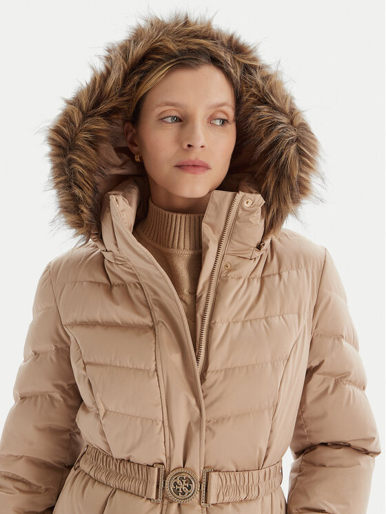 Guess Guess Kurtka puchowa W5BL29 W2802 Beżowy Regular Fit