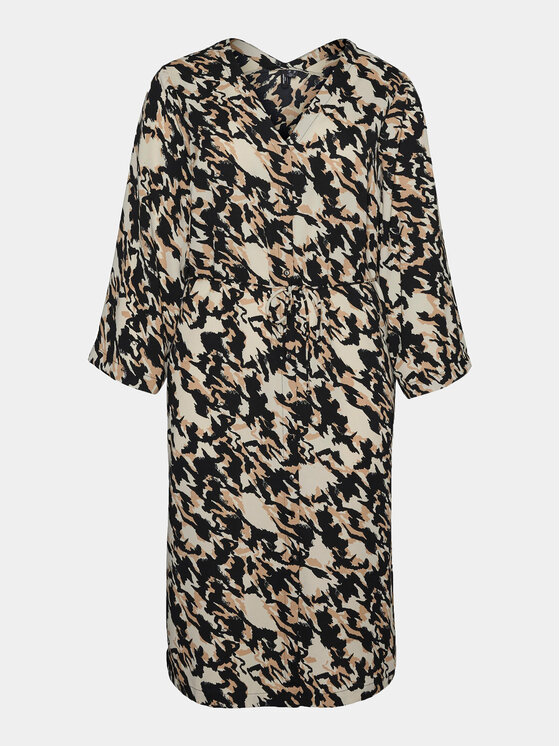 Vero Moda Curve Srajčna obleka 10294730 Bež Regular Fit