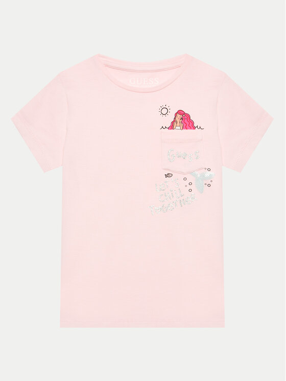 Guess Guess T-shirt K4GI19 K6YW4 Ružičasta Regular Fit