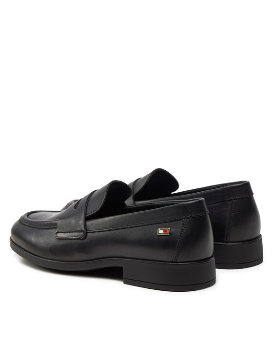 Tommy Hilfiger Tommy Hilfiger Lords Flag Leather Classic Loafer FW0FW08030 Μαύρο