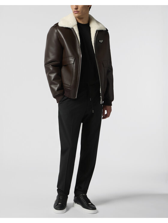 PHILIPP PLEIN PHILIPP PLEIN Giubbotto piumino 28618 Marrone Regular Fit