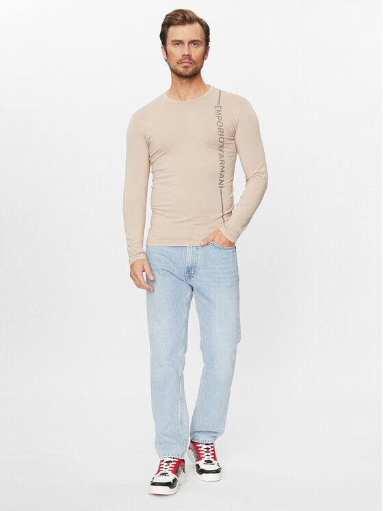 Emporio Armani Underwear Emporio Armani Underwear Pikkade varrukatega T-särk 111023 3F523 10950 Beež Regular Fit