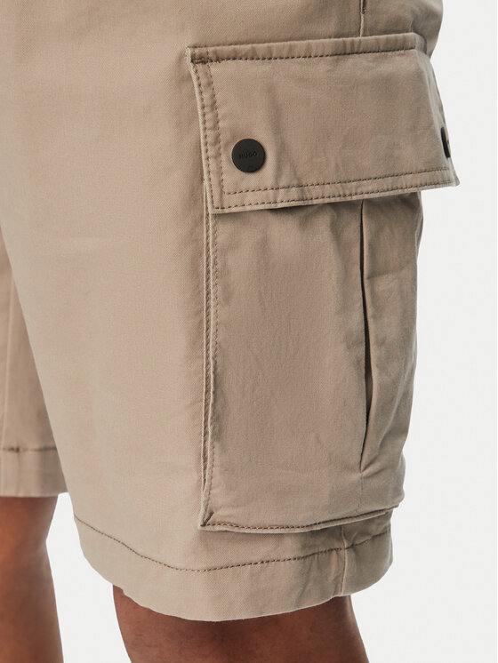 HUGO HUGO Auduma šorti Craysen 262S 50556891 Gaiši brūna Straight Fit