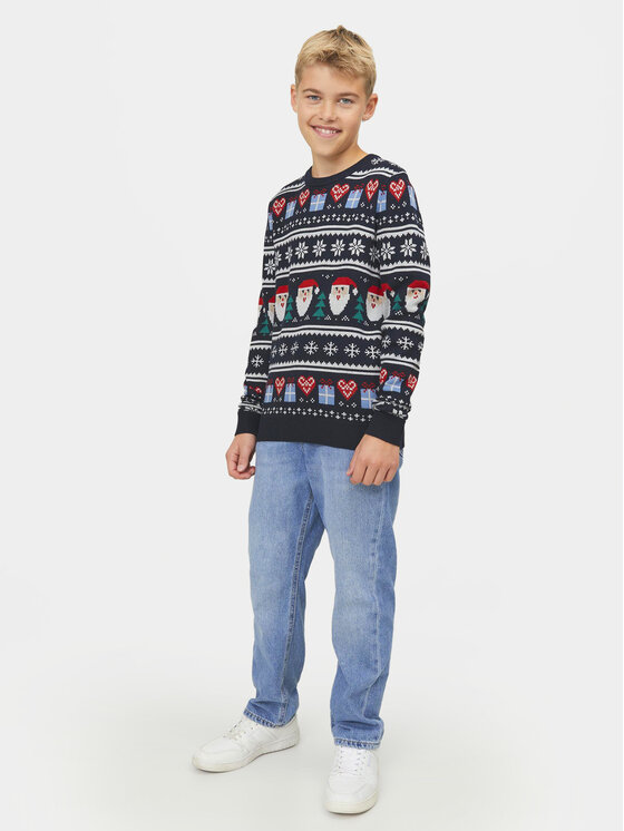 Jack&Jones Junior Jack&Jones Junior Sweater 12248144 Sötétkék Regular Fit