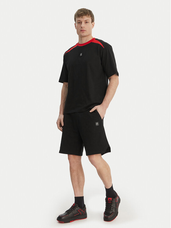 HUGO HUGO Pantalon scurți din material Despen_RB 50559712 Negru Relaxed Fit