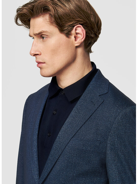Pako Lorente Pako Lorente Marynarka P26SF-3X-001 Granatowy Slim Fit