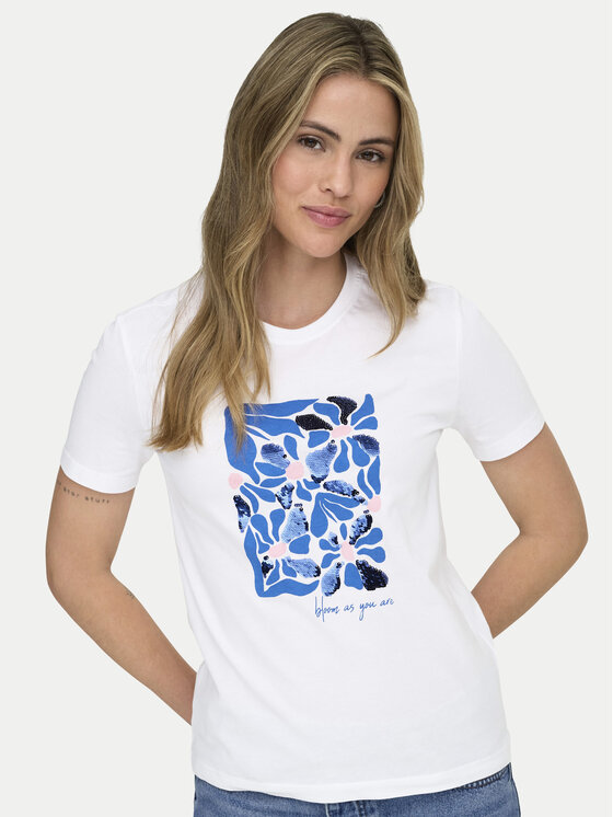 ONLY ONLY Marškinėliai Kita 15367568 Balta Regular Fit