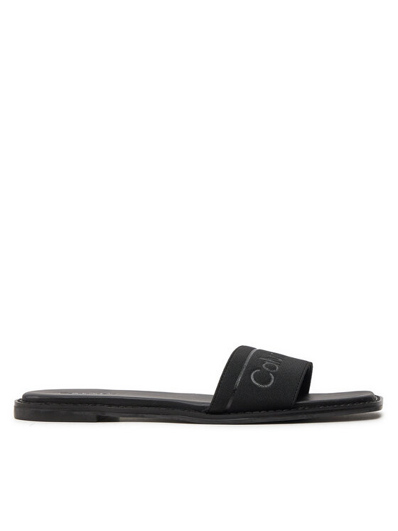 Şlapi Calvin Klein Flat Slide He HW0HW01989 Negru