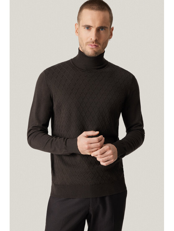 Próchnik Próchnik Sweter PM8 SW073225000129 Brązowy Regular Fit