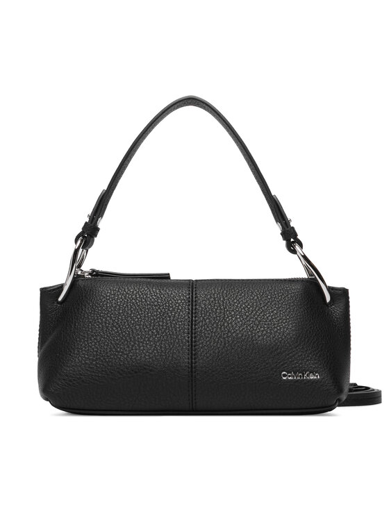 Calvin Klein Calvin Klein Borsetta Slouchy Leather Small Conv Bag LV04F3659G Nero
