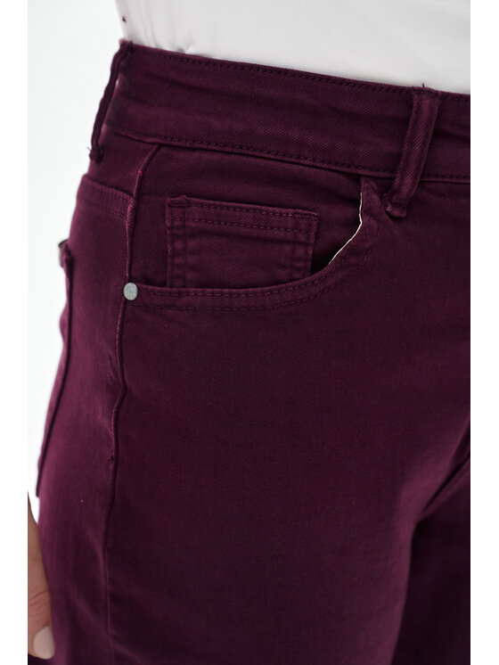 blue shadow blue shadow Spodnie materiałowe 8058-29 Czerwony Regular Fit